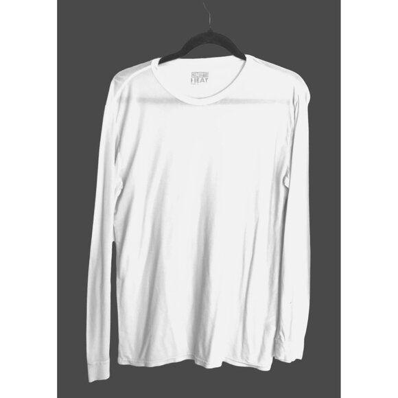 32 DEGREES- MENS WHITE LONG SLEEVE CREW NECK PULLOVER WARM SHIRT SIZE LARGE - Picture 1 of 6